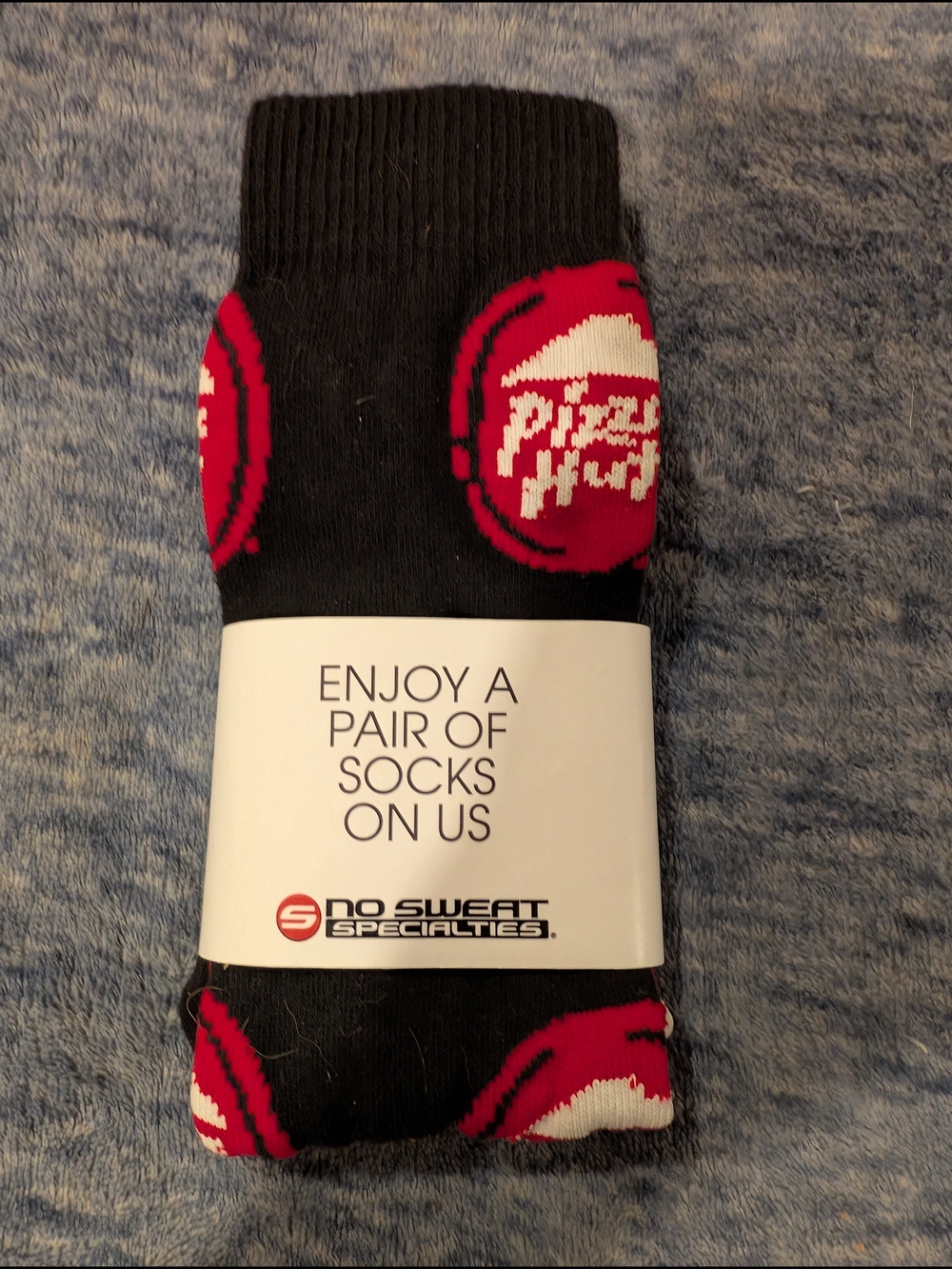 NWT Free When Bundled With Item(s) - Black Pizza Hut Crew Socks